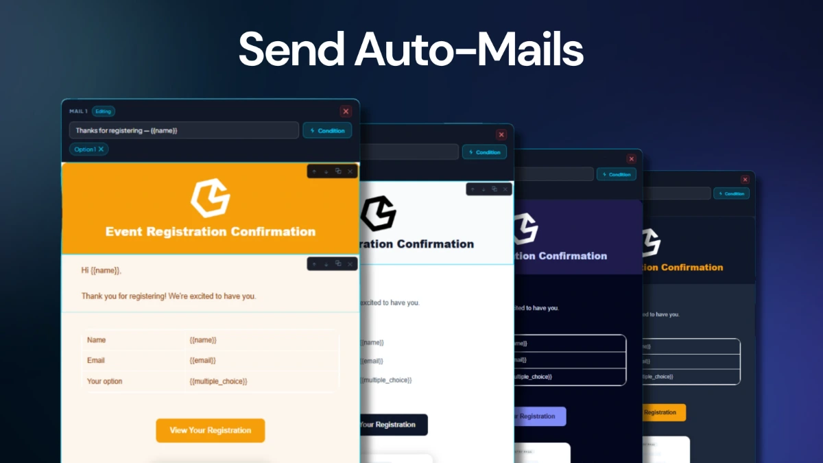 GS Forms Email Builder — mail groups, blocks and settings